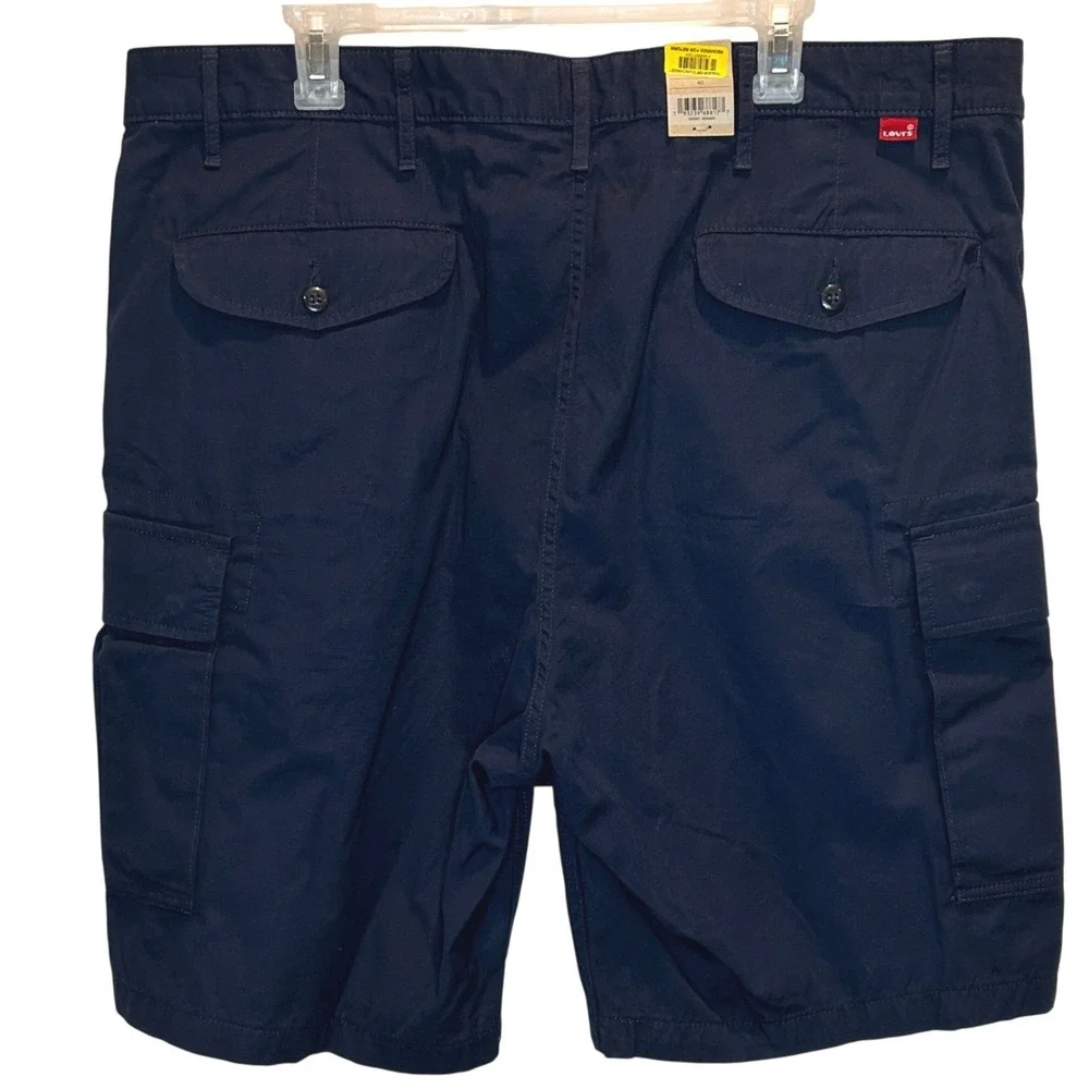 Levi's Carrier Cargo Shorts 40 Mens Navy Blue Ripstop Loose Fit 23251-0155 NWT